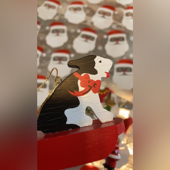🐶🐾🎠🎄 Vintage Wood Ornaments 🐶🐾🎠🎄 3 pcs - Picture 5 of 8